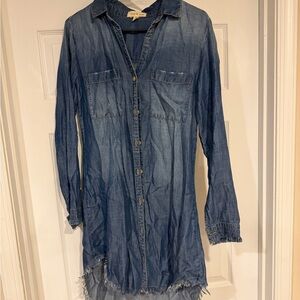 cloth & stone Blue Denim Shirt Jacket